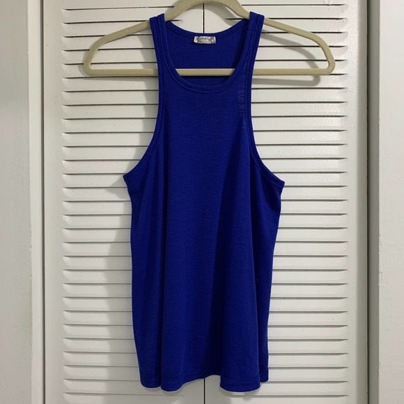 🛑SOLD🛑 Free People Rib Tank Blue Size XS - Picture 2 of 5